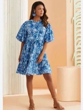 Marie Oliver Florence Puff Sleeve Mini Dress